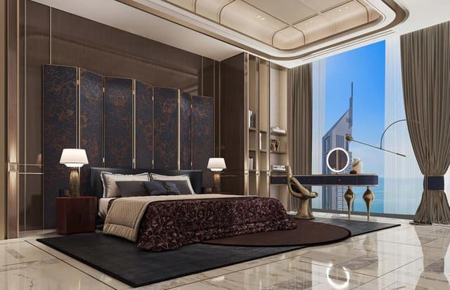 Front entrance at Burj Azizi in Al Satwa