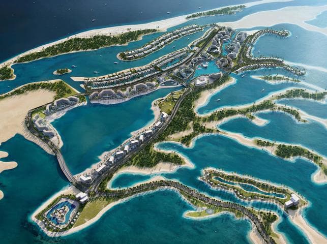 Building facade at Pierside Marina Residences by sobha in Siniya Island