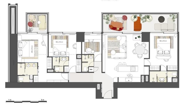 Room design at 25hours Heimat in DIFC