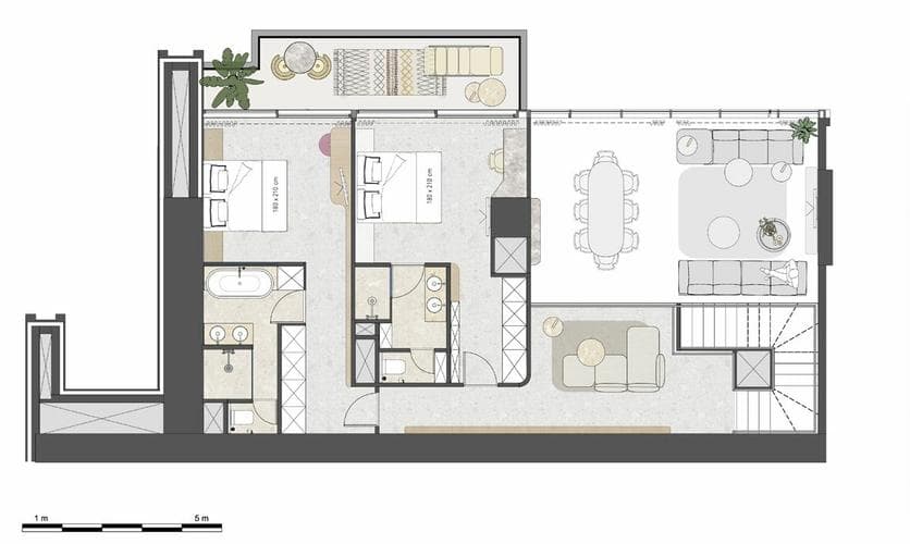 East & West Properties 25hours Heimat - Room design