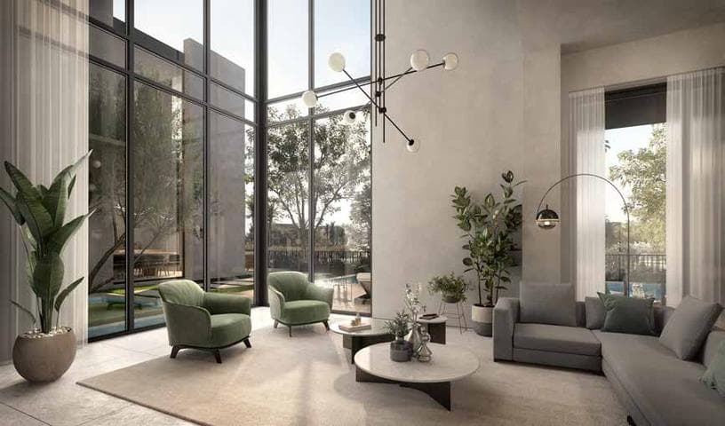 Building facade at Ravenna Residences by Aldar Properties in The Wilds