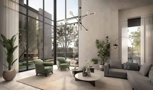 Building facade at Ravenna Residences by Aldar Properties in The Wilds