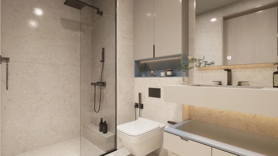 Al Jaddaf - Living space at Lumière Heights