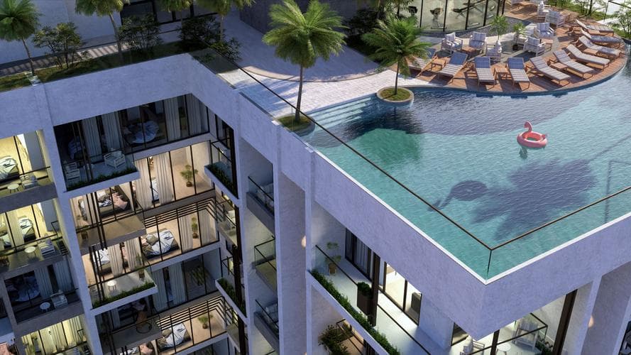 Building design at Lumière Heights in Al Jaddaf