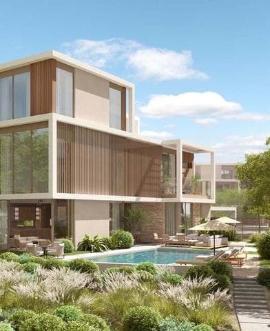 The Acres Estates Building facade in Dubailand