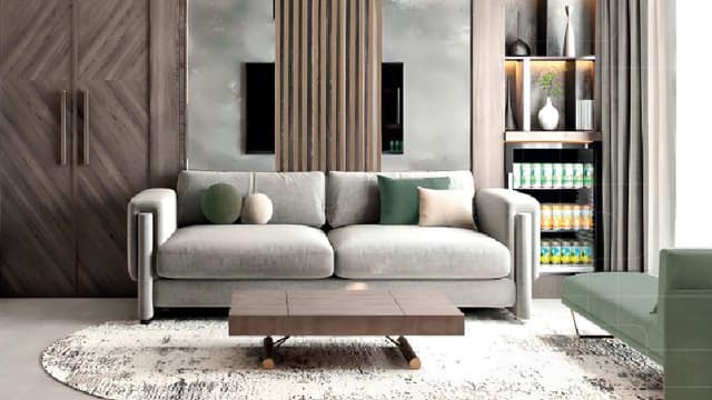Luxury living room at Amazonia Residence Dubai