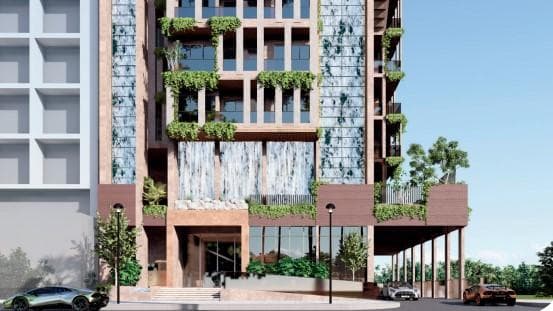 Nature-inspired facade of Amazonia Residence