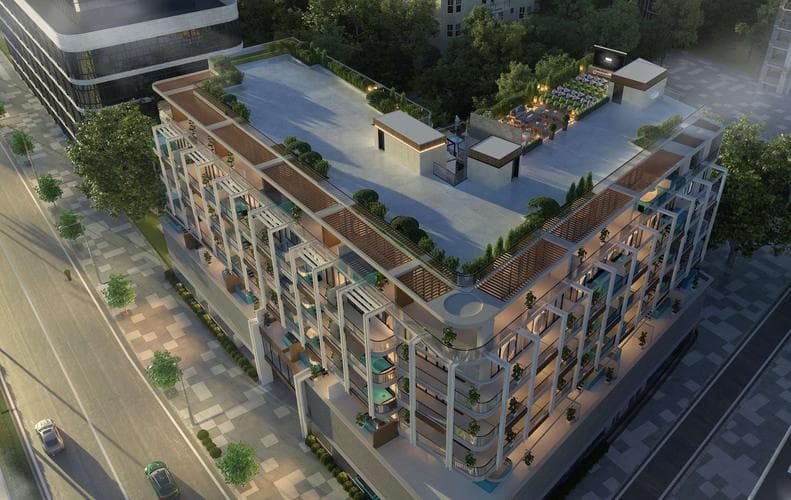 JVC (Jumeirah Village Circle) - Living space at 105 Residences