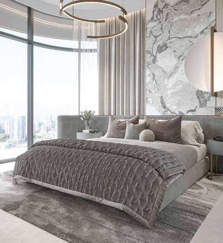 Building facade at Mayfair Gardens by Majid Developments in Jumeirah Garden City