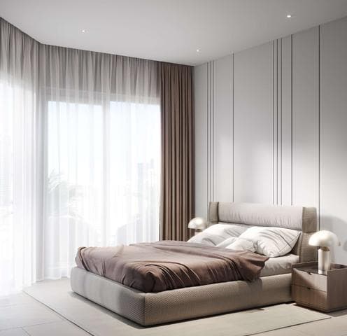 Building facade at EVERGR1N HOUSE by Object1 in Jumeirah Garden City