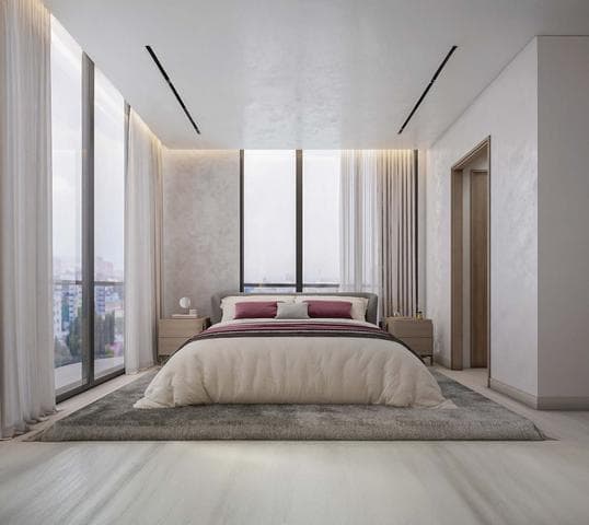 Building facade at Aquino Residences by BNW in Marjan Island
