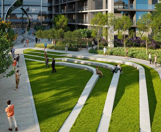 Building facade at Sobha Central by sobha in Jumeirah Lake Towers - JLT