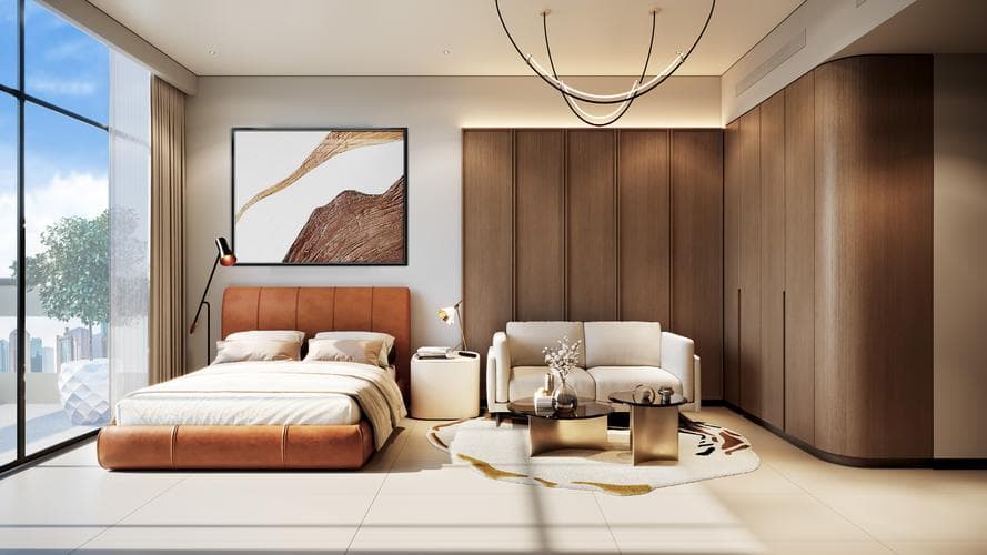 Building facade at Marquis Vista by Marquis Circle Real Estate LLC in Dubai Land Residence Complex