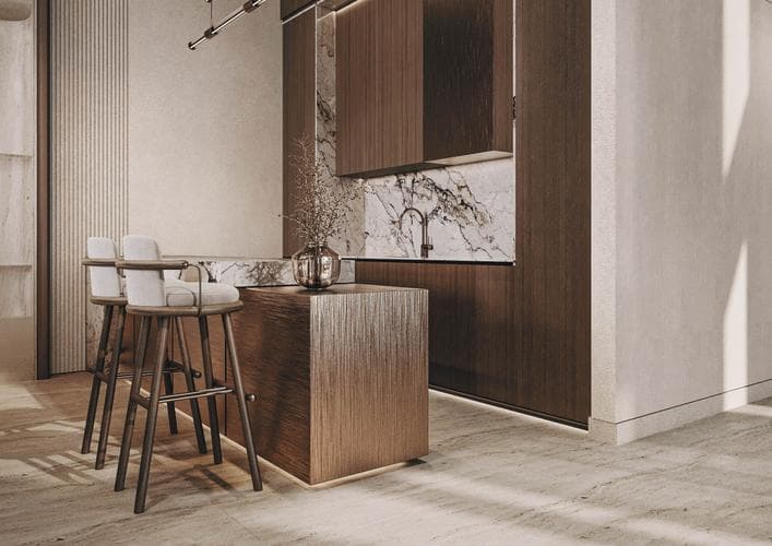 Living space at Selora Residence by Swank