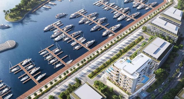 Building design at Côtier House in Dubai Island