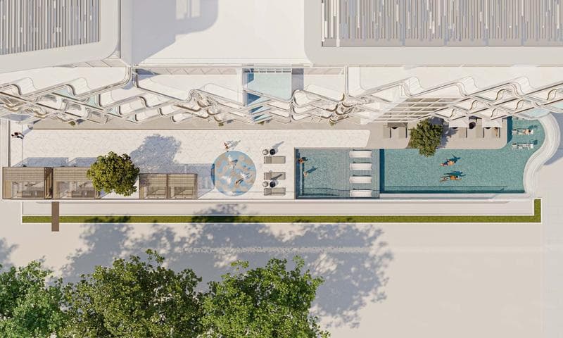 Dubai Island - Exterior view at Iluka Residences