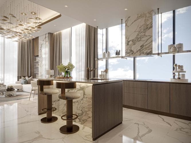Front entrance at Iluka Residences by Ms Homes in Dubai Island