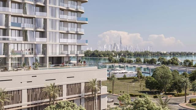 Living space at Iluka Residences in Dubai Island