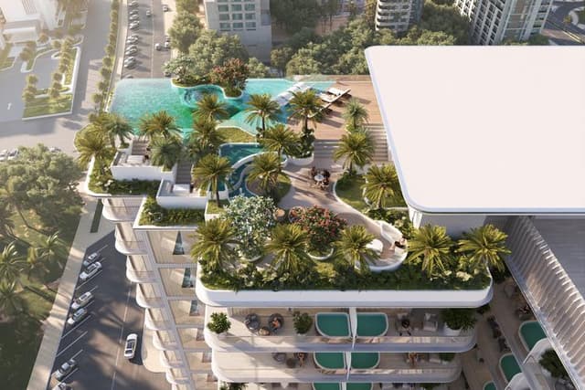 Dubai Island - Living space at Cove Edition 4