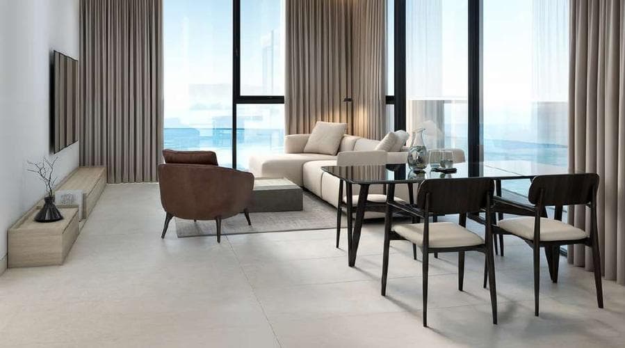 Dubai Island - Living space at Luz Ora Residences
