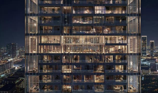 Building facade at Jumeirah Residences by Meraas in DIFC