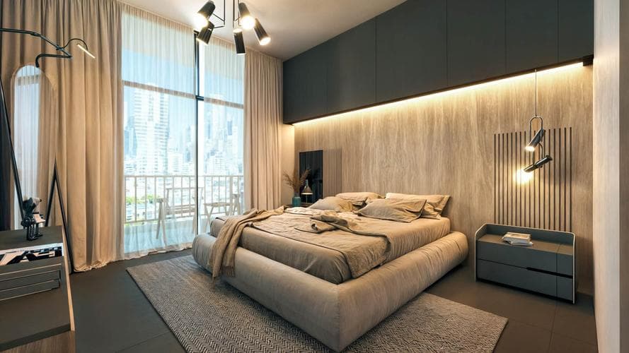 Dubai Production City - Living space at Viera Residences