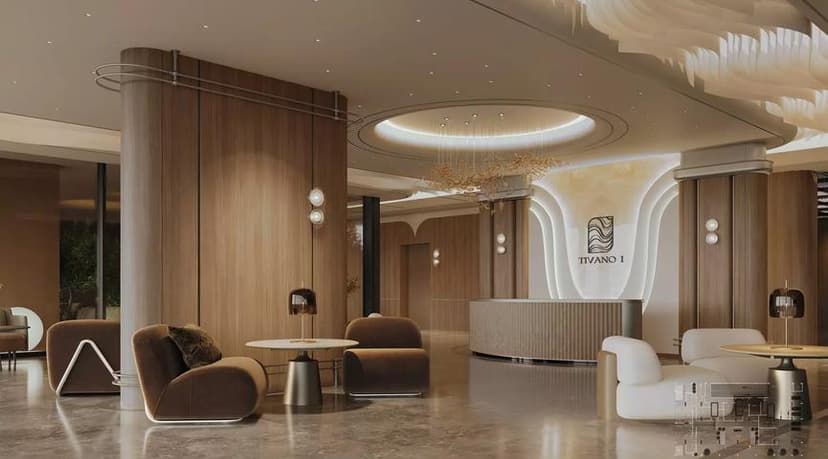 Building facade at Tivanno by AYS Developers in Dubai Island