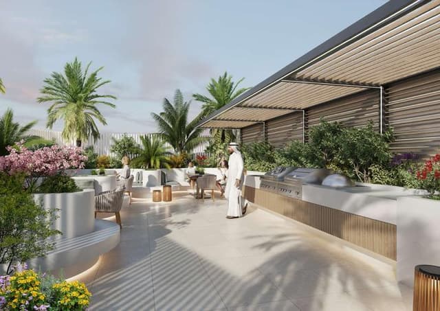 Dubai Land Residence Complex - Living space at Aark Terraces