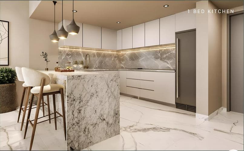 Interior at Milos Residences in Dubai Land Residence Complex