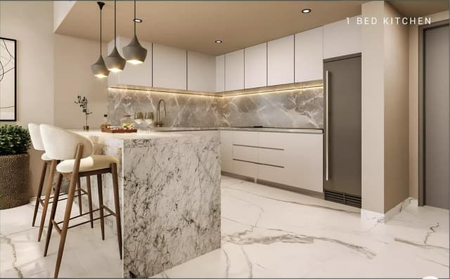 Interior at Milos Residences in Dubai Land Residence Complex