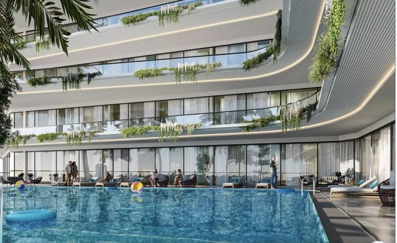 Dubai Land Residence Complex - Living space at Milos Residences