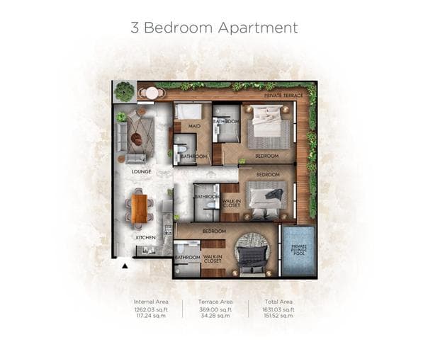Interior at Lucky 2 Residence in JVC (Jumeirah Village Circle)