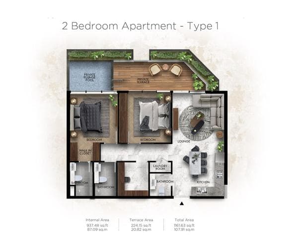 Room design at Lucky 2 Residence by Lucky Aeon