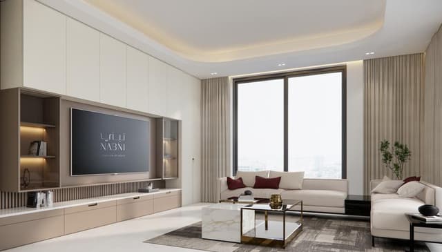 Building facade at Avenue Residence 7 by Nabni in Al Furjan