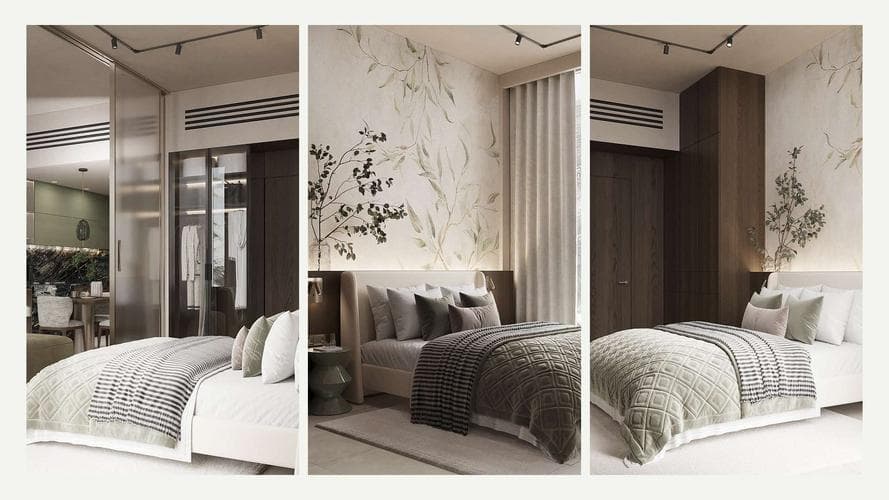 Building facade at Olivia Gardens by Segrex Development in Jumeirah Garden City