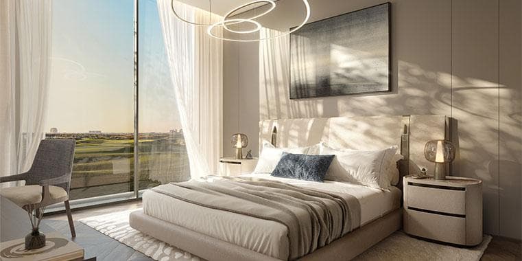 Building facade at Waldorf Astoria Residences by Aldar Properties in Yas Island