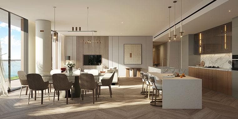 Room design at Waldorf Astoria Residences by Aldar Properties