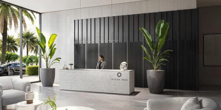 Building facade at IR1DIAN Park by Object1 in JVC (Jumeirah Village Circle)