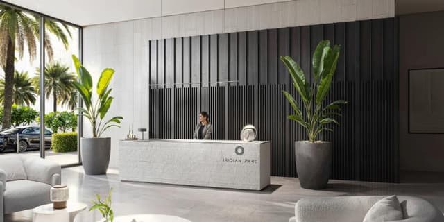 Building facade at IR1DIAN Park by Object1 in JVC (Jumeirah Village Circle)