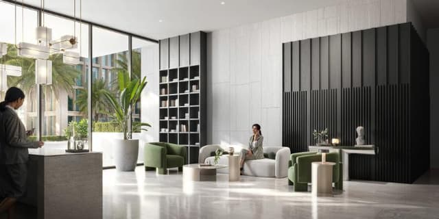 Building facade at IR1DIAN Park 2 by Object1 in JVC (Jumeirah Village Circle)