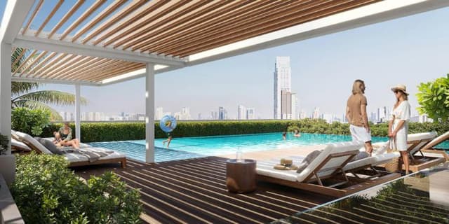 JVT Jumeirah Village Triangle - Living space at V1VID Tower