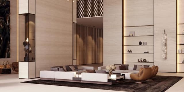 Business Bay - Living space at One by Binghatti