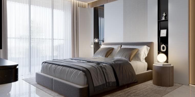 Building facade at Samana Avenue by Samana Developers in Dubai Land Residence Complex