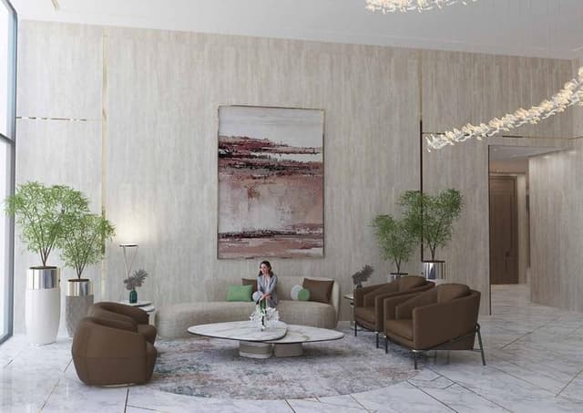 Al Jaddaf - Living space at Creek Views by IRAZ