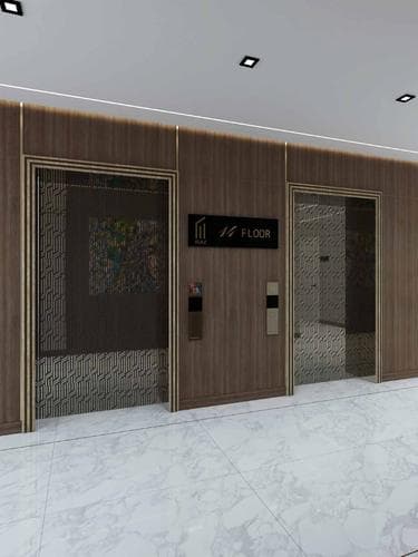 Building design at Creek Views by IRAZ in Al Jaddaf