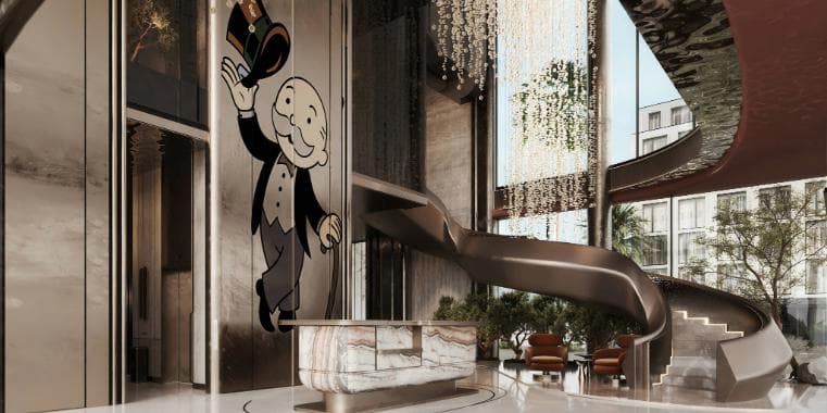 Dubai Island - Indoor area at Arya Residences