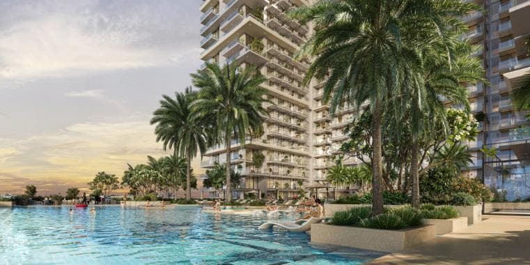 Building design at Sol Levante in JVT Jumeirah Village Triangle