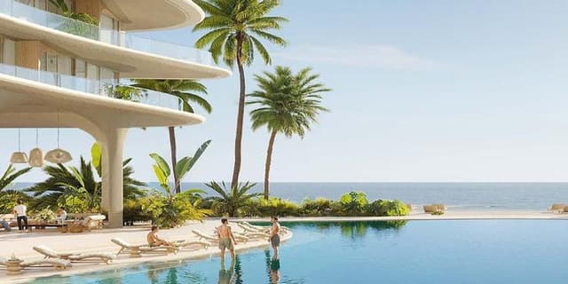 Living space at AYA Beachfront Residences by Deyaar