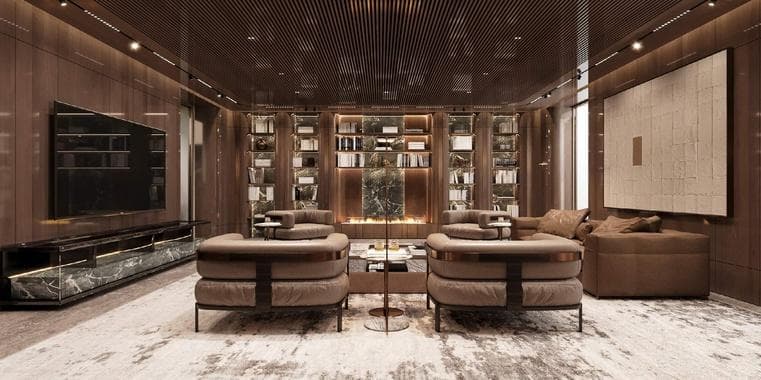 Palm Jumeirah - Living space at ORLA by Omniyat