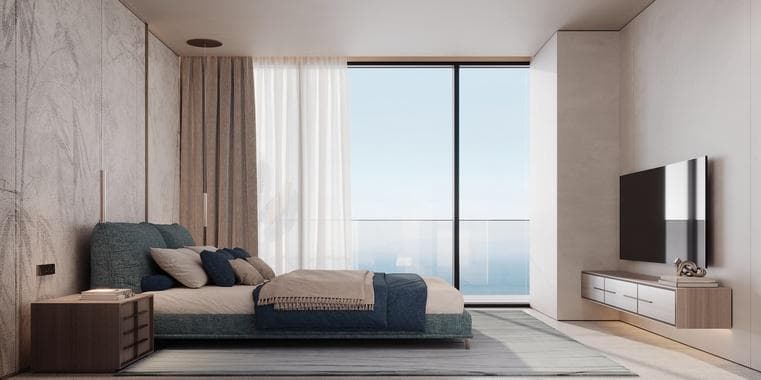 Room design at Gianfranco Ferré Residences by Mira Development
